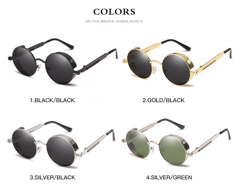 Round Retro Cool Shades. "Rodeo Rider" Sunglasses. Polarized lens. WickedYo